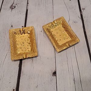 Dixon Art Studio 28kt gold small set of ashtrays